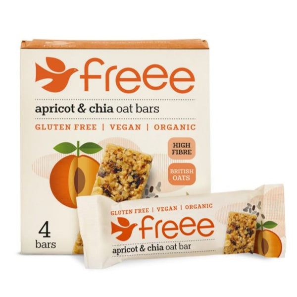 Org GF Apricot & Chia Oat Bar 4 x 35g, Doves Farm