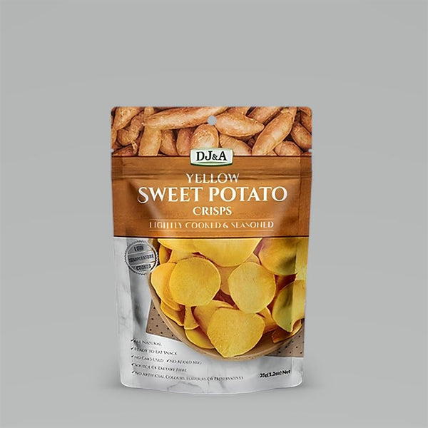 DJ & A Yellow Sweet Potato Crisps 55g, DJ & A