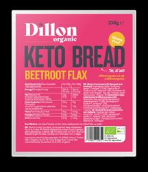 Dillon Organic Beetroot Flax Keto Bread 250g, Dillon Organic