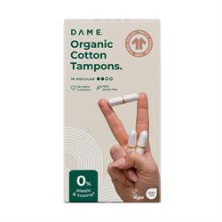 DAME Organic Cotton Tampons 16 Pack, Dame