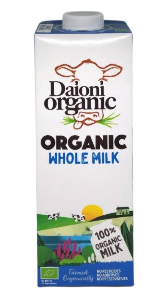 Daioni Organic Whole UHT Milk 1L, Daioni Organic