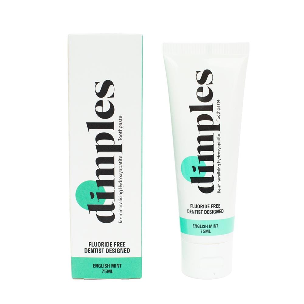 Dimples Fluoride Free Dentist Designed Toothpaste Mint 75ml, Dimples