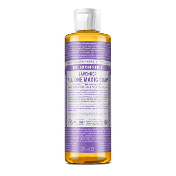 Organic Lavender All-One Magic Soap 240ml, Dr Bronner