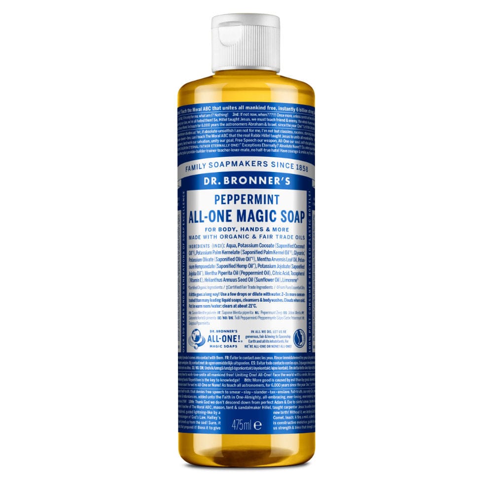 Organic Peppermint All-One Magic Soap 475ml, Dr Bronner