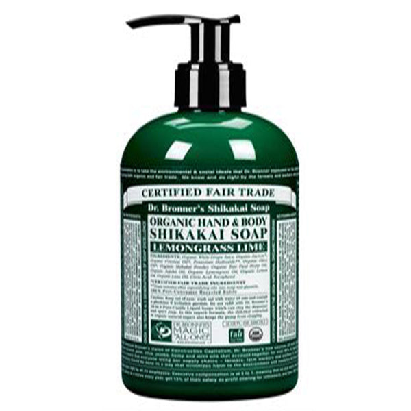 Org Shikakai Lemongrass Hand Soap 355ml, Dr Bronner