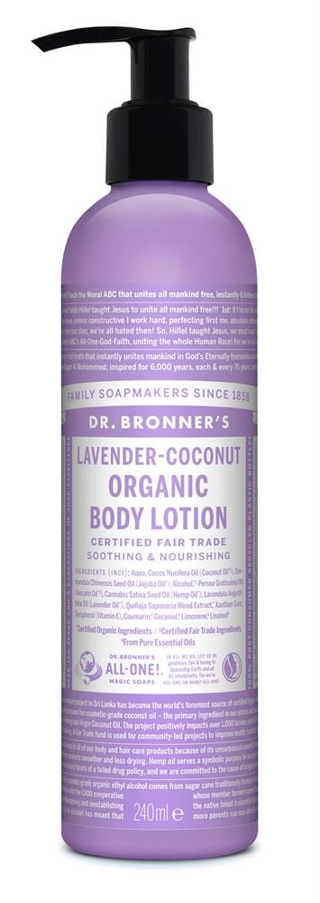 Org Lavender Coconut Hand and Body Lotion 236ml, Dr Bronner