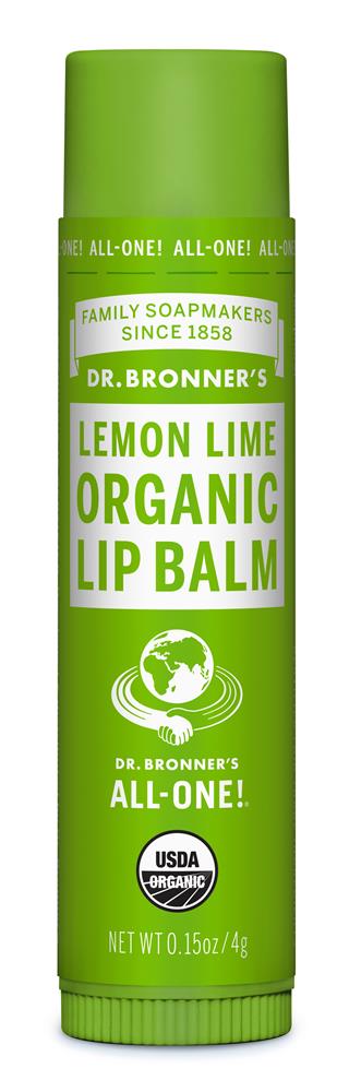 Org Lip Balm Lemon Lime 4g, Dr Bronner