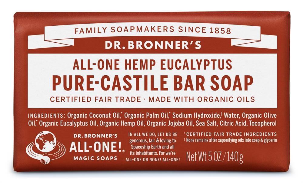 Org Eucalyptus Soap Bar 140g, Dr Bronner