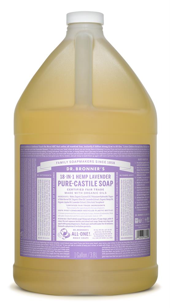 Lavender Pure-Castile Liquid Soap  3790ml, Dr Bronner