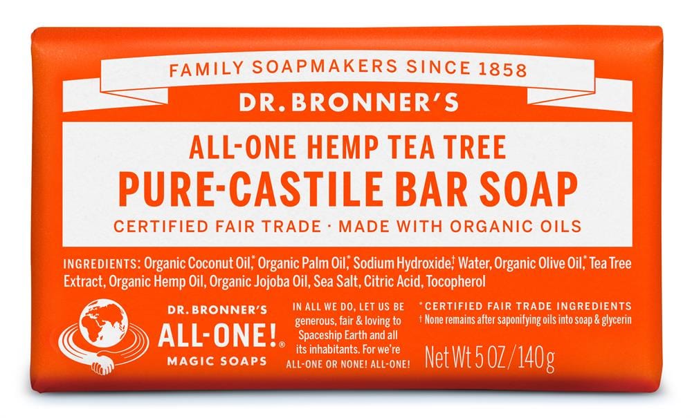 Organic Tea Tree Soap Bar 140g., Dr Bronner