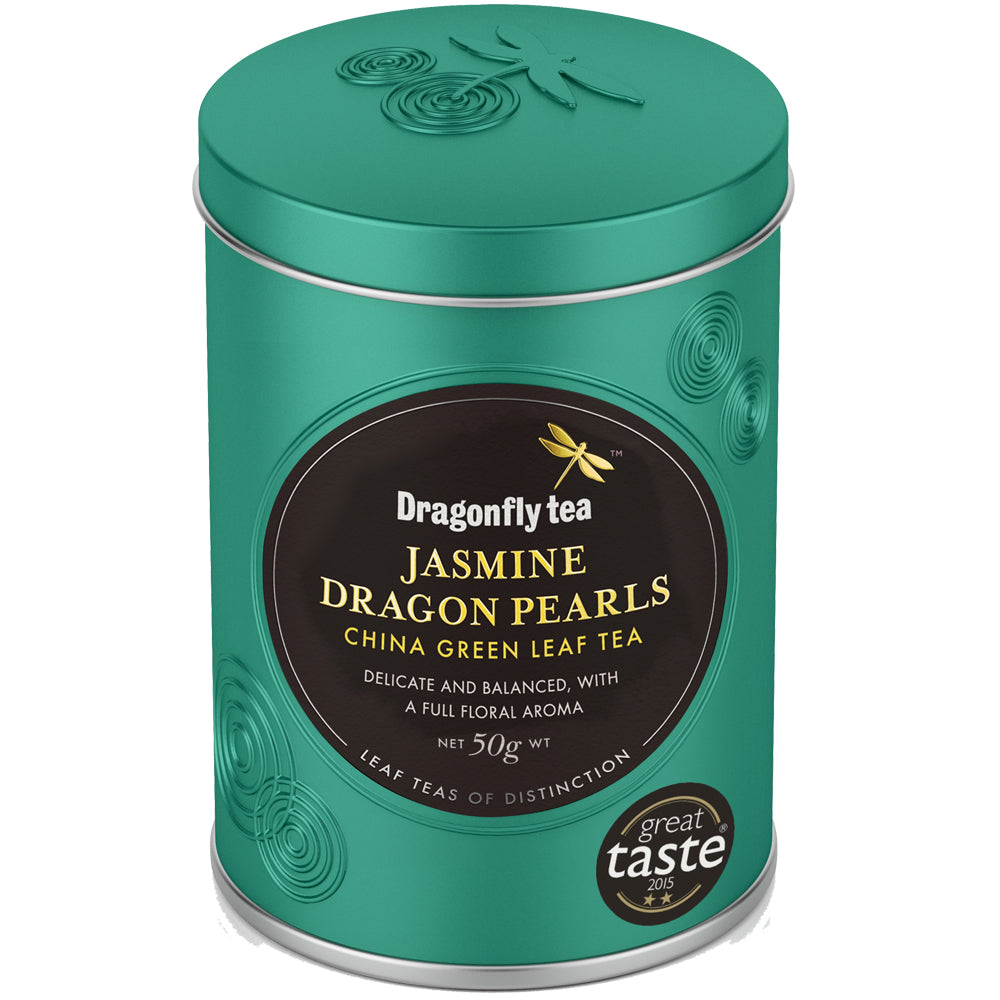 Jasmine Dragon Pearls Green Loose Leaf Tea 50g, Dragonfly Tea