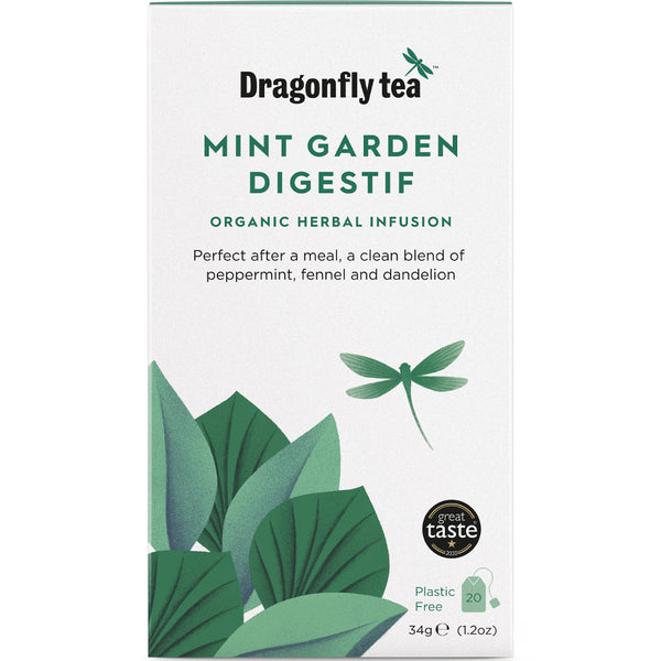 Dragonfly Organic Mint Garden Digestif Tea 20 bag, Dragonfly Tea