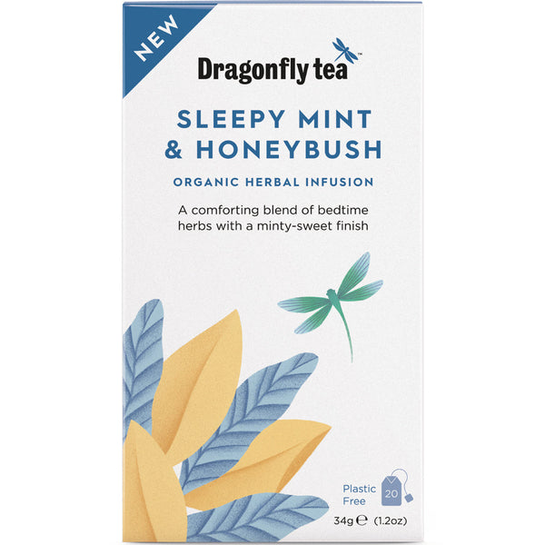 Dragonfly Sleepy Mint & Honeybush Organic Herbal Tea 20 bag, Dragonfly Tea