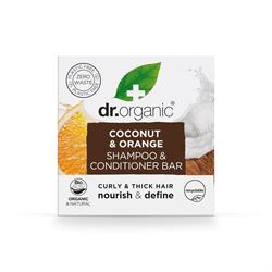 Coconut & Orange Shampoo/Conditioner Bar 75g, Dr Organic