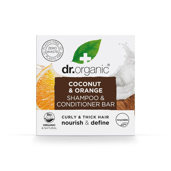 Coconut & Orange Shampoo/Conditioner Bar 75g, Dr Organic