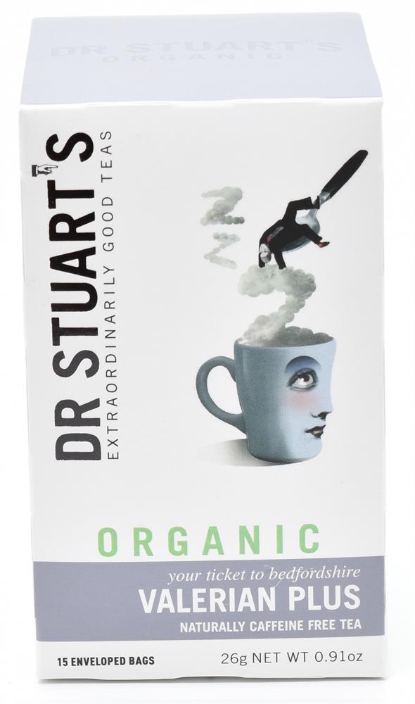 Organic Valerian Plus Herbal Tea - 15 bags, Dr Stuarts