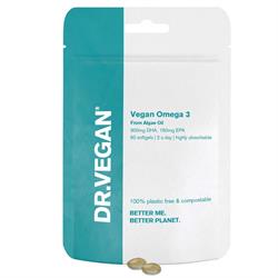 DR.VEGAN Vegan Omega 3 300mg DHA 150 EPA 60 Softgels, Dr Vegan