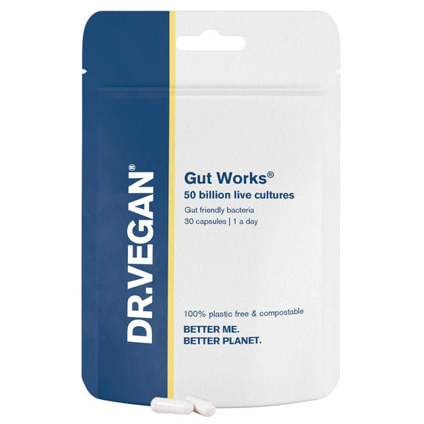 DR.VEGAN Gut Works Pre & Probiotic 50bn CFU 30 caps, Dr Vegan