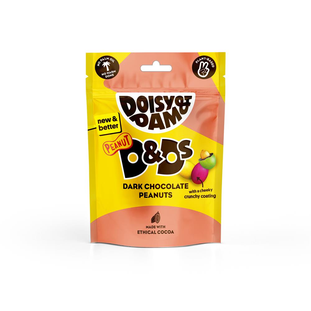 Doisy & Dam Dark Chocolate Peanuts 80g, Doisy & Dam