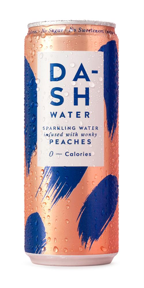 Dash Water Sparkling Peach 330ml, Dash