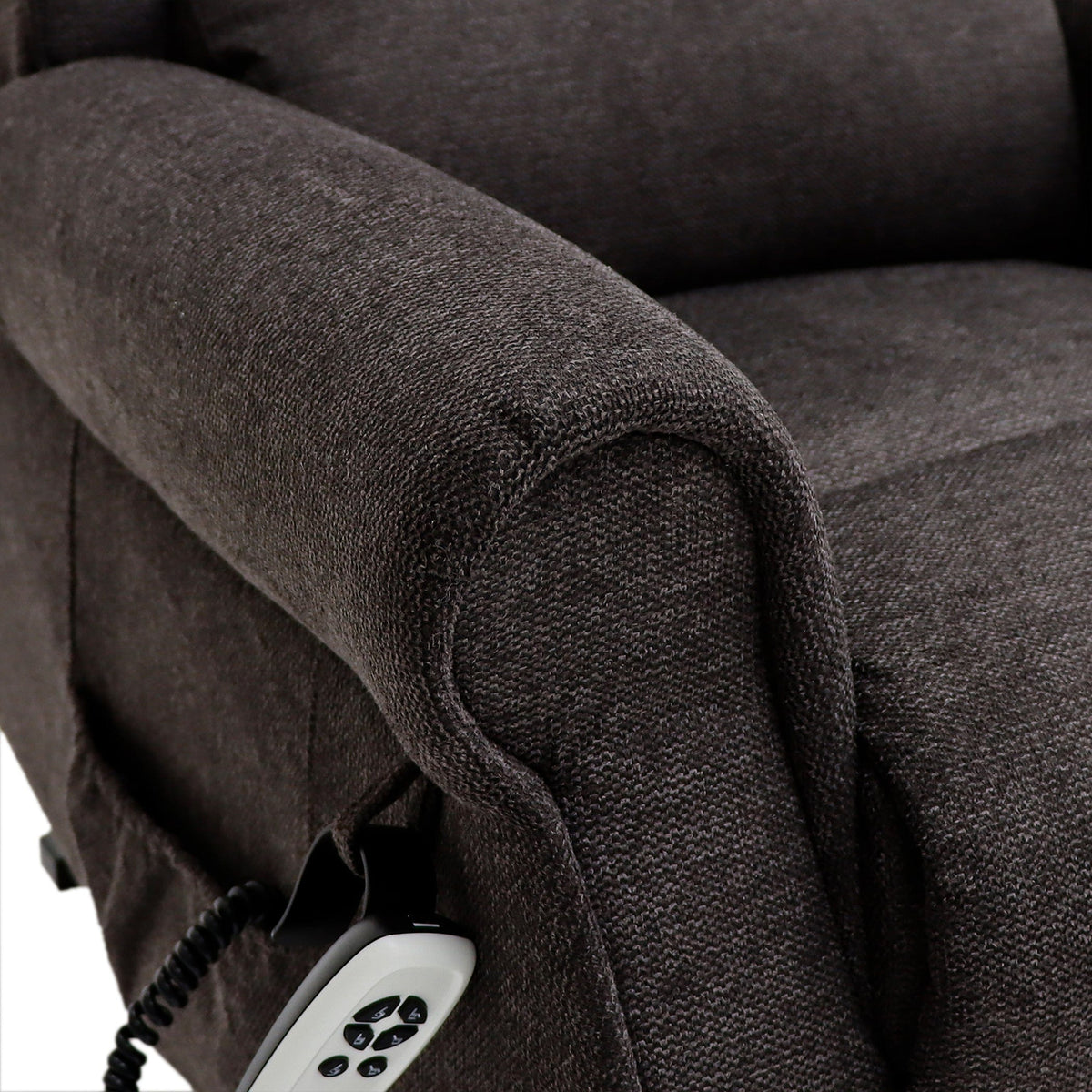 Dorchester Dual Motor Riser Recliner - Espresso Chenille Fabric - image 12