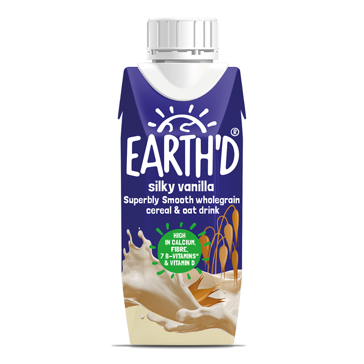 Earth'D Drinks Smooth Wholegrain Cereal & Oat Drink 15x250ml Silky Vanilla