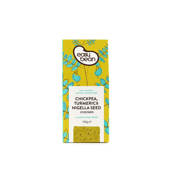 Chickpea Turmeric & Nigella Seed Crackers 150g, Easy Bean