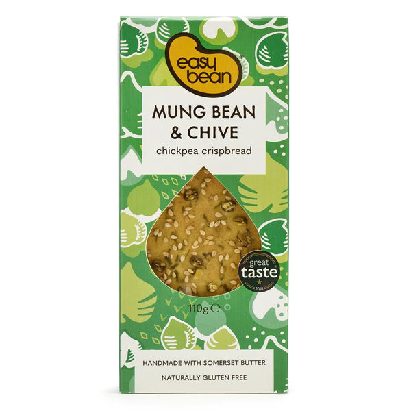 Mung Bean & Chive Chickpea Crispbread 110g, Easy Bean