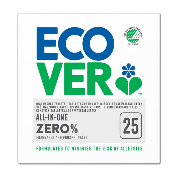 All In One Dish Washing Tablets 25's, Ecover Zero