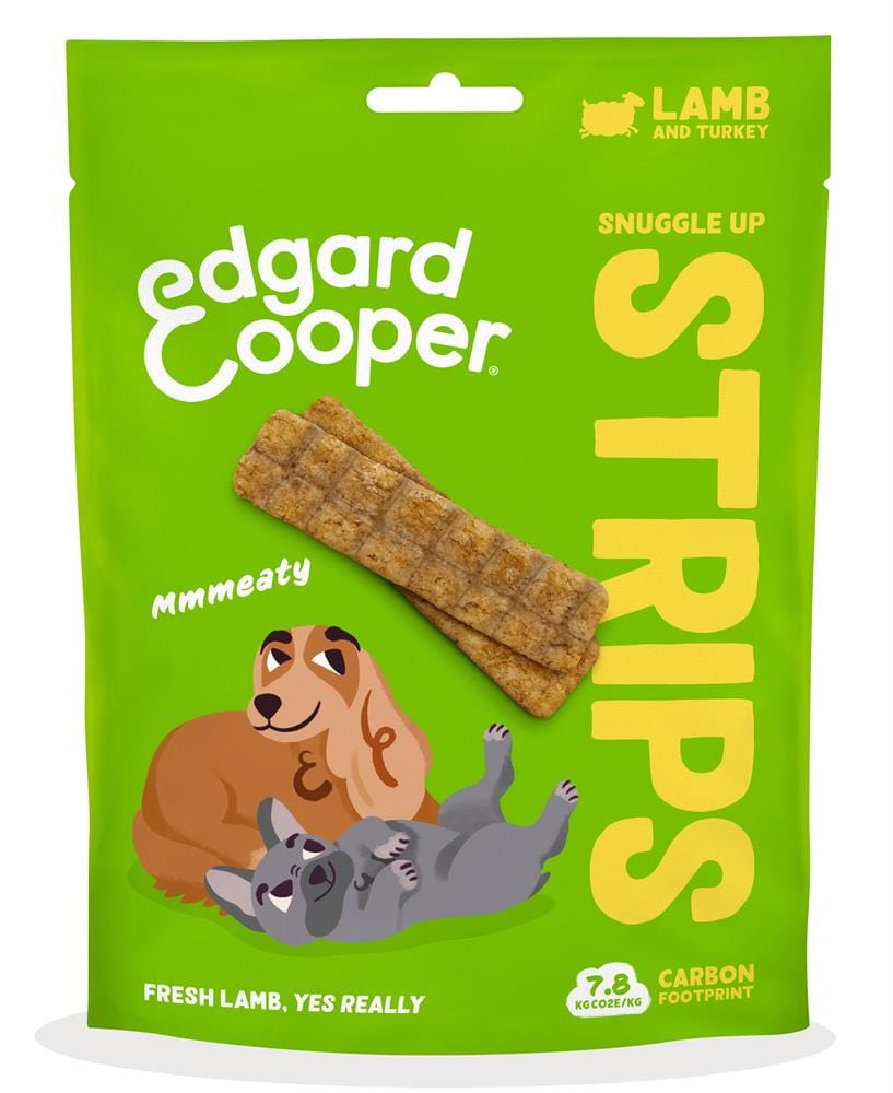 Dog Strips Lamb and Turkey 75g, Edgard and Cooper