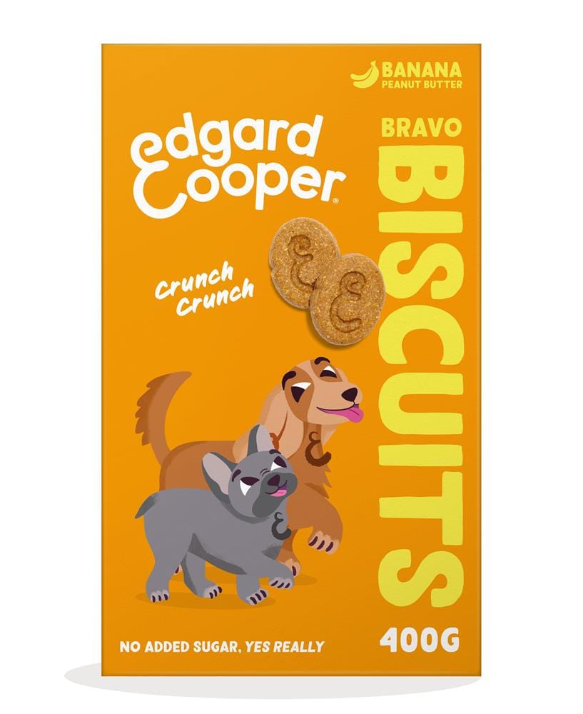 Dog Biscuits Banana and Peanut Butter 400g, Edgard and Cooper