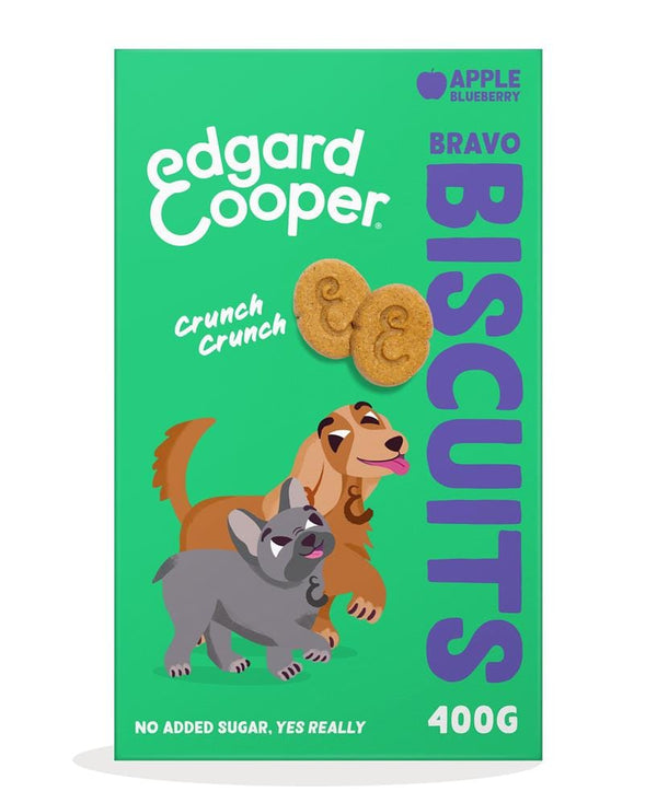 Dog Biscuits Apple and Blueberry 400g, Edgard and Cooper