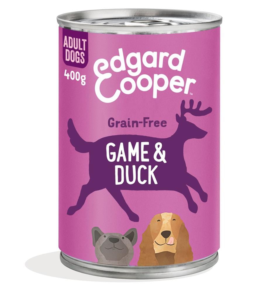 Wet Dog Food Game & Duck with Beetroot Blueberry & Pear 400g, Edgard and Cooper