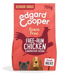 Dry Dog Food Free Run Chicken & Salmon for Senior Dogs 700g, Edgard and Cooper