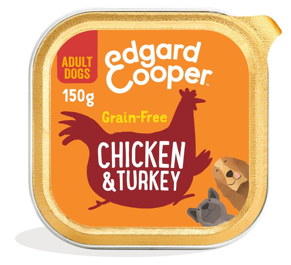 Chicken & Turkey Apple Cranberry & Carrot Tray for Dogs 150g, Edgard and Cooper