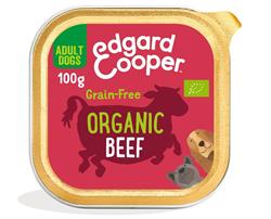 Organic Beef with Coconut & Chia Seeds Tray for Dogs 100g, Edgard and Cooper