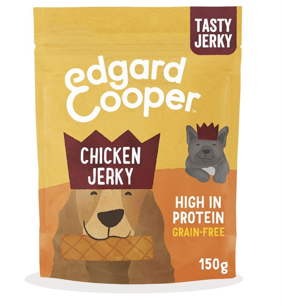 Edgard και Cooper κοτόπουλο jerky με Apple & Blueberry για σκύλους 150g