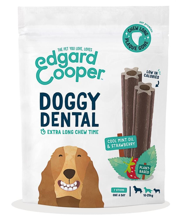 Doggy Dental Strawberry & Mint Large Dog 7 Sticks, Edgard and Cooper