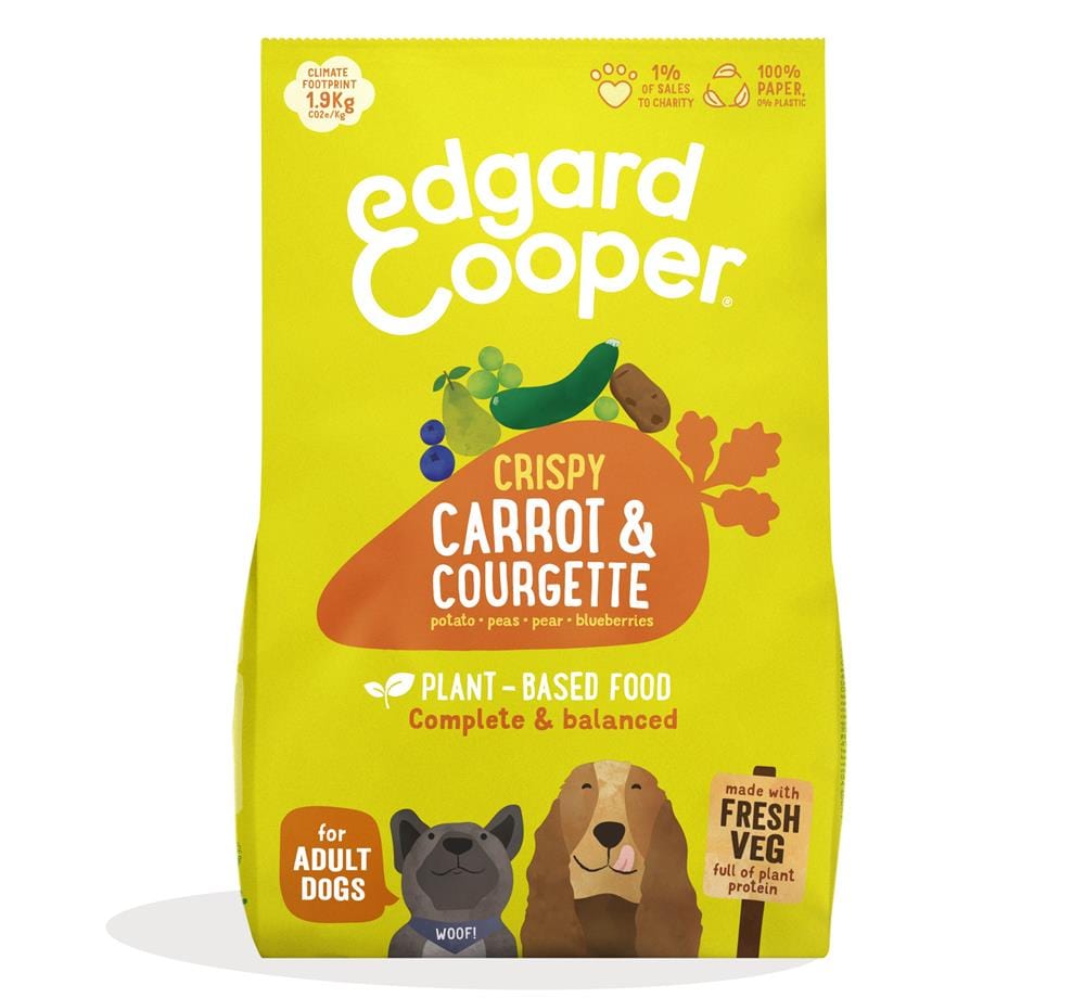 Plant-Based Dog Food with Fresh Carrot and Courgette for Dogs 1kg, Edgard and Cooper