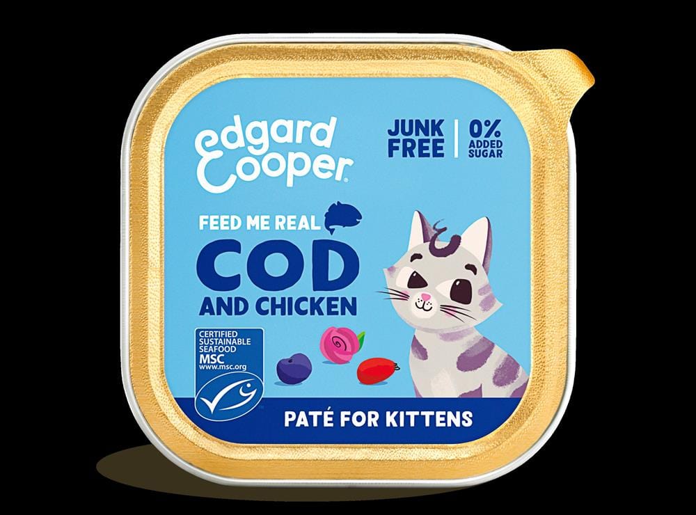 Edgard & Cooper Cat Wet Food - Kitten Pate - Cod & Chicken 85g, Edgard and Cooper