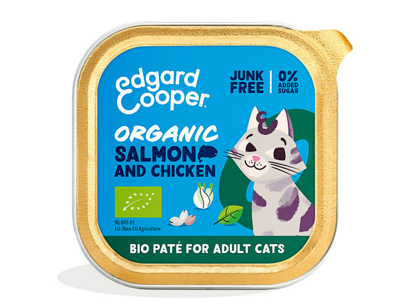 Edgard & Cooper Organic Salmon and Chicken Pate for Adult Cats, Edgard and Cooper