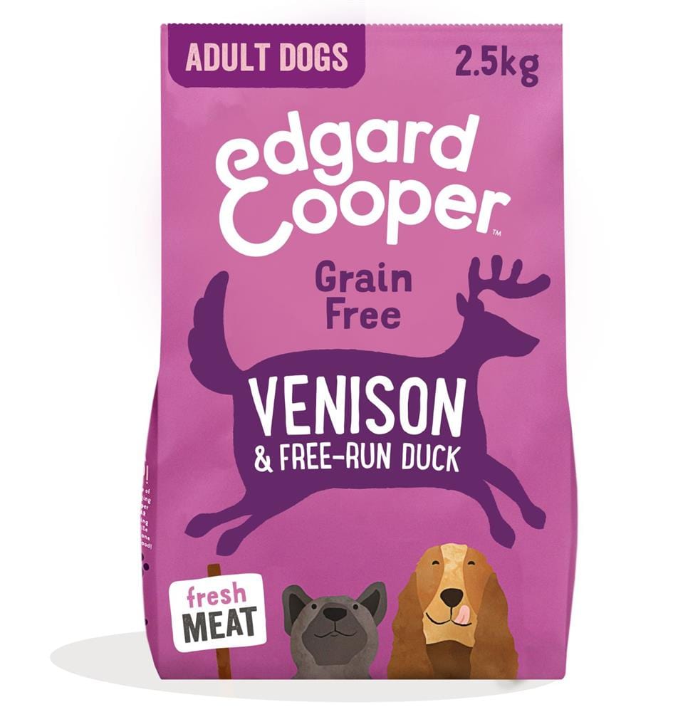 Dry Dog Food Fresh Venison & Free-Run Duck 2.5kg, Edgard and Cooper