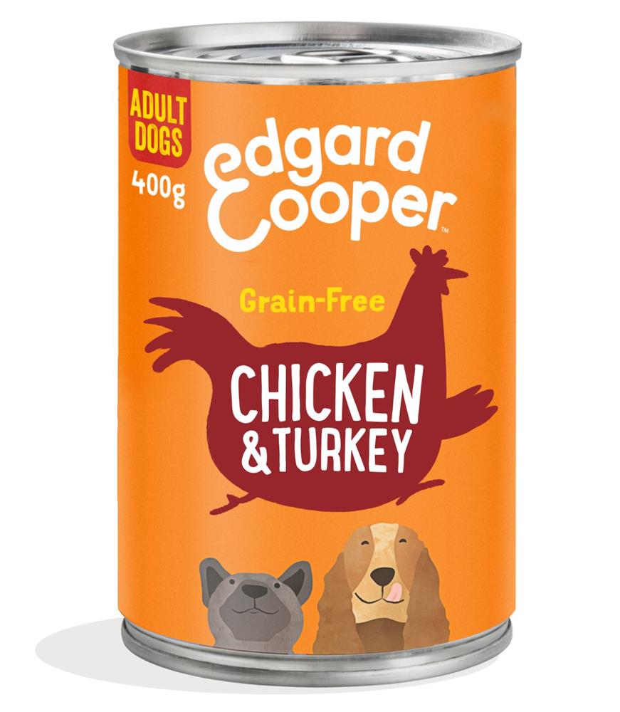 Wet Dog Food Chicken & Turkey 400g, Edgard and Cooper