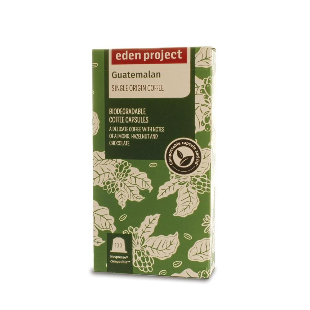 Eden Guatemala compostable Nespresso coffee capsules x10, Eden Project