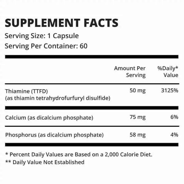 Allithiamine (vitamine B1) 50 mg 60 capsules - ecologische formules