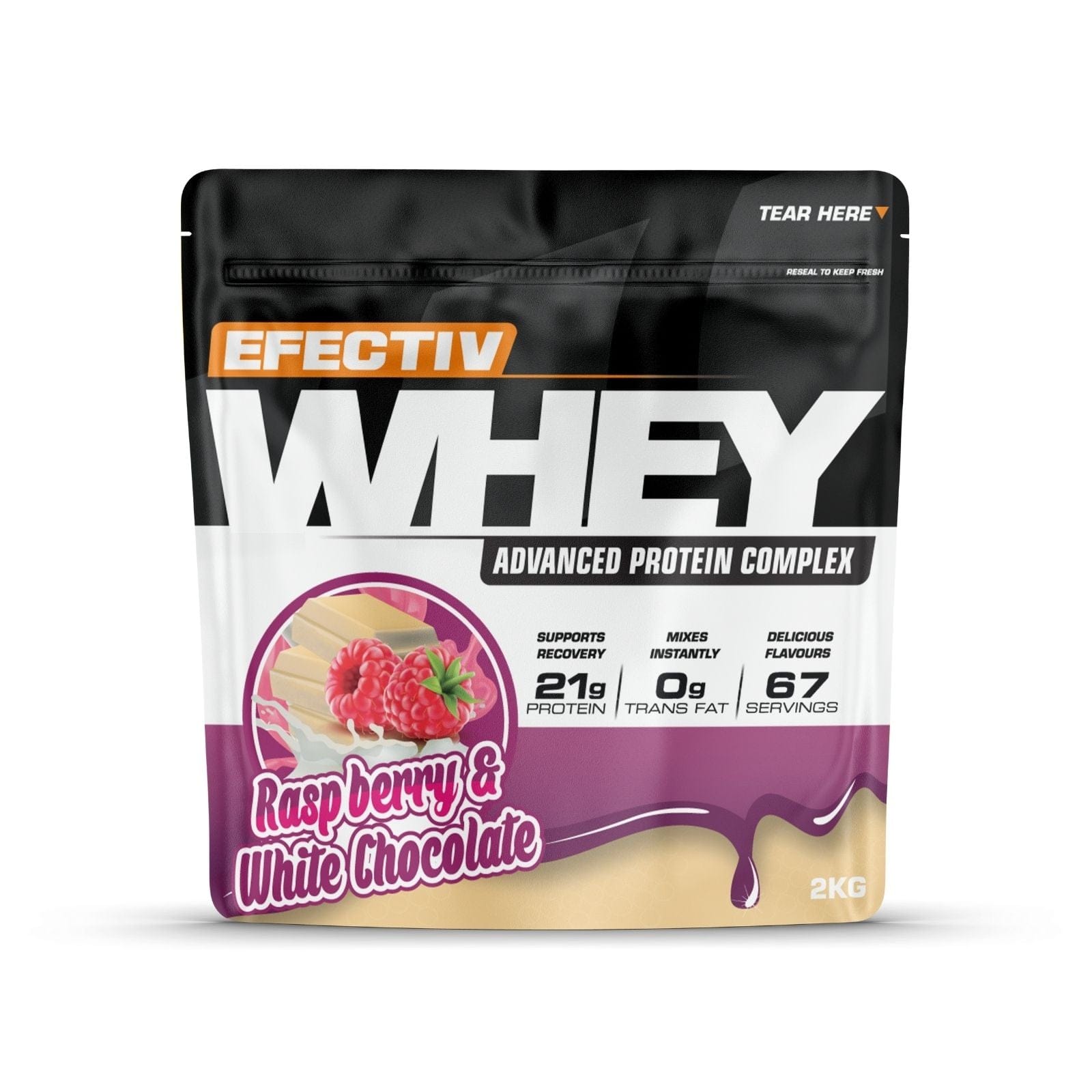 Efectiv Nutrition Whey Protein 2kg Raspberry & White Chocolate