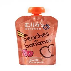 Stage 1 Peaches & Bananas 120g, Ellas Kitchen