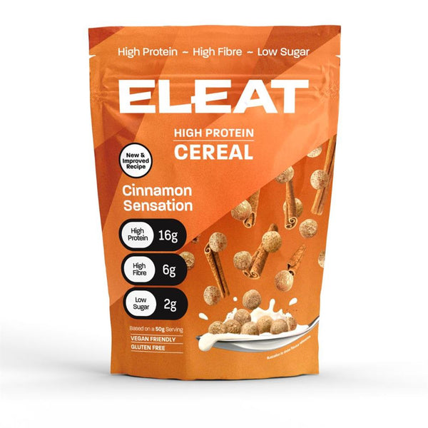 ELEAT Cinnamon Sensation High Protein Cereal - 250g Pouch, ELEAT