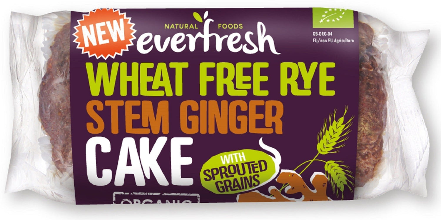 Organic Sprouted Rye Stem Ginger Cake 350g, Everfresh Natural Foods