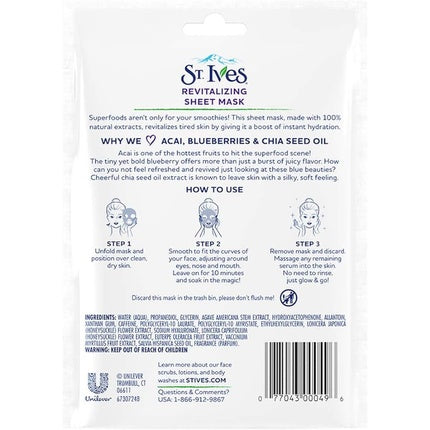 St Ives Masque en feuille en abricot incripable 23 ml